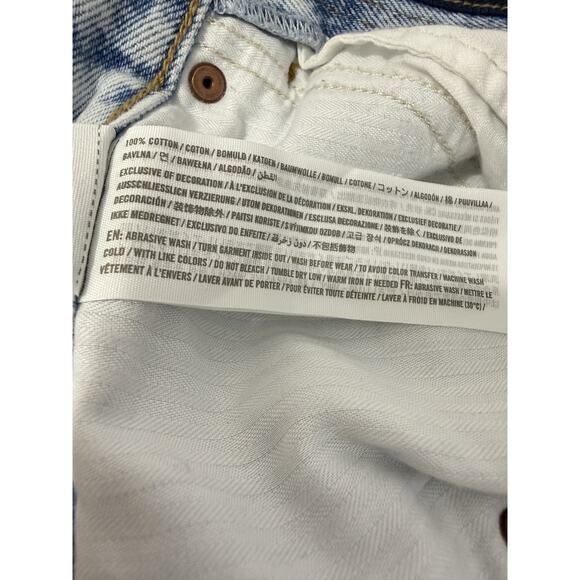 Abercrombie & Fitch Ultra High Rise Crop Wide Leg Jeans Women’s 0R/25 Frayed Hem - Picture 14 of 15